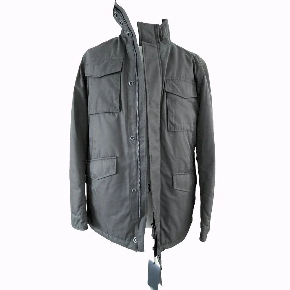 Hugo Boss Men's Dark Green‎ Centin Cotton Quilted Parka, Sizes 38